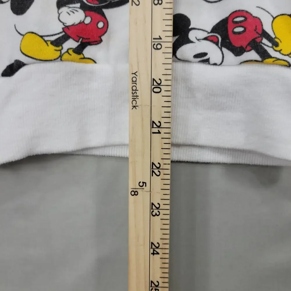 Disney Mickey Mouse Youth Hoodie Full Zip All Over Print Size M 7/9 Cartoon